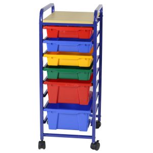 6 Bin Storage Unit on Castors
