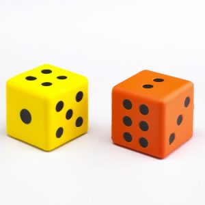 Dice Dot 7.5cm Foam 2pc