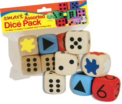 Dice Asst Jumbo 6pc Foam