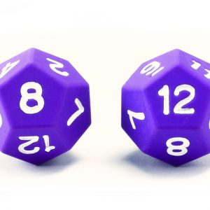 Dice Jumbo Number 1-12 2pc Plastic