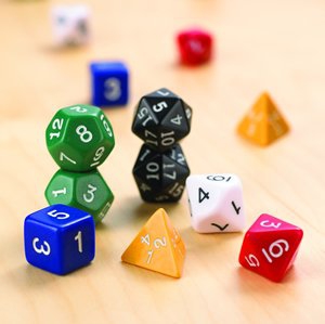Dice Polyhedra 6pc Plastic