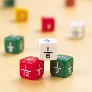 Dice Fractions 6pc