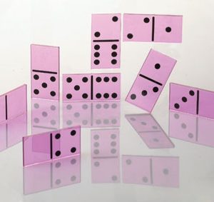 Dominoes Double 6 Transparent 28pc