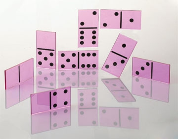 Dominoes Double 6 Transparent 28pc
