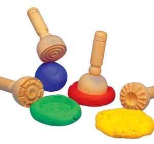 Dough Pattern Stamps Wood 4pc