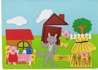 Felt Three Little Pigs