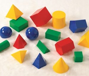 Geometric Solids Plastic 17pc