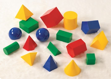 Geometric Solids Plastic 17pc