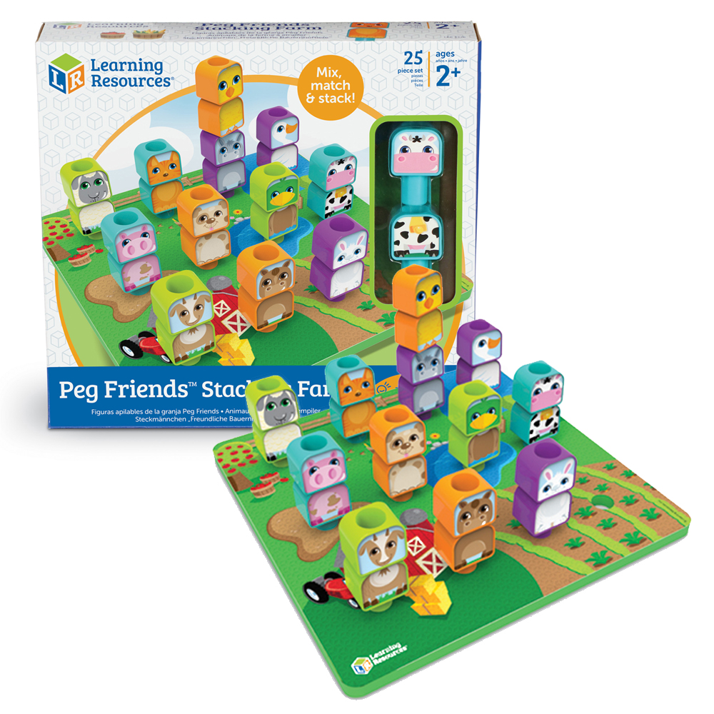 Peg Friends Stacking Farm