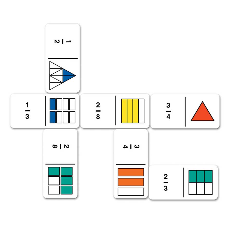 Rainbow Fraction Dominoes