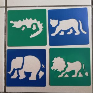 Wild Animals Stencils 4pc