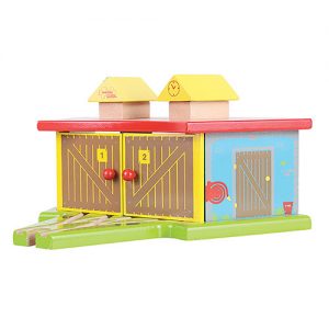 Train Triple Engine Shed