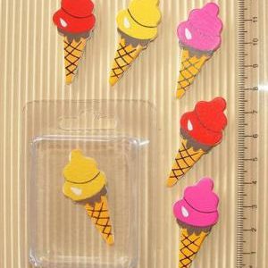 Wood Embellishments Ice Cream 100's