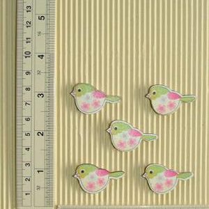 Wood Embellishments Vintage Birds 100's