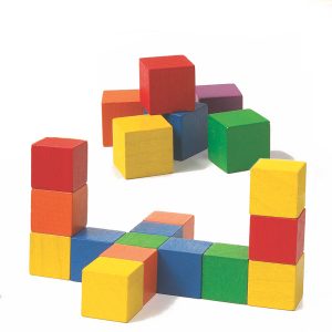 Colour Cubes 2cm Wood 102pc
