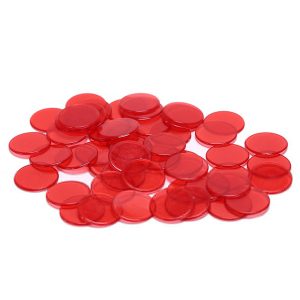 Counters Transparent Red 50pc