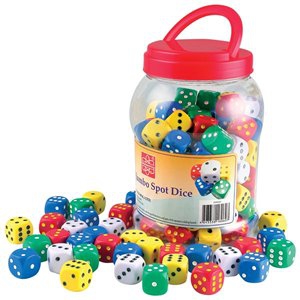 Dice Jumbo Dot 100pc