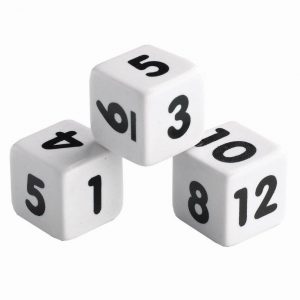 Dice Number 1-12 12pc