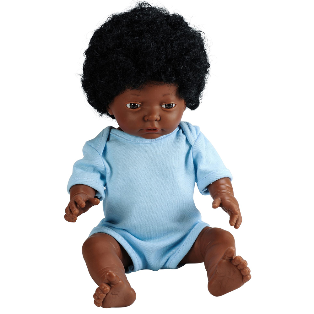 Baby Doll African Boy with Hair