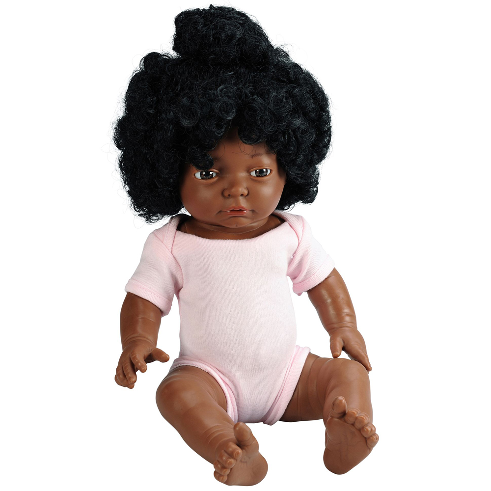 Baby Doll African Girl with Hair