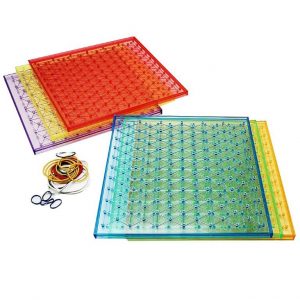 Geoboards Translucent 11x11 22.5cm 6pc