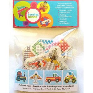 Ironing Beads Pegboards & Idea Cards 4's Boy Set 1