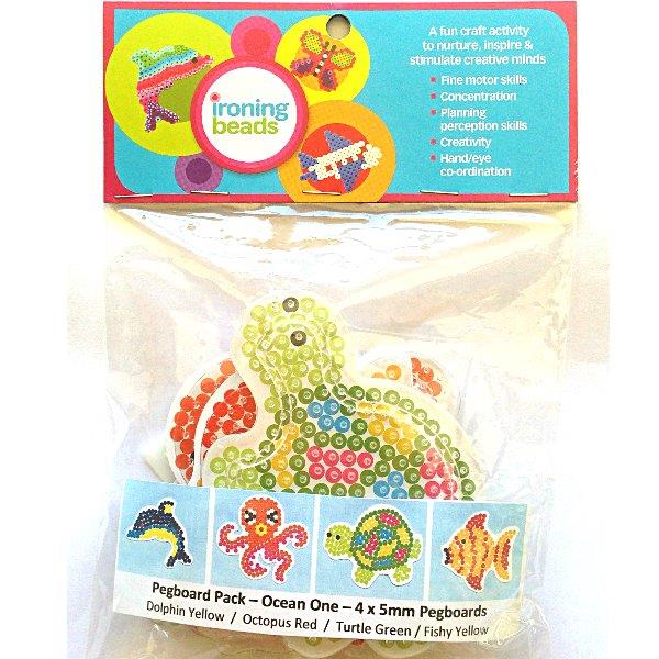 Ironing Beads Pegboards & Idea Cards 4's Ocean
