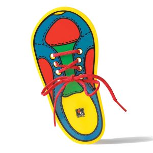 Lacing Shoe with Red Lace