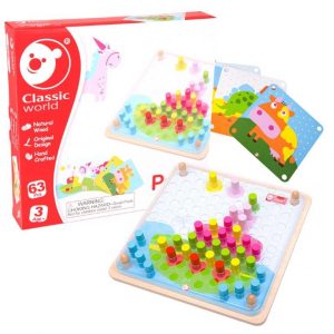 Wooden Peg Activity Set with Cards