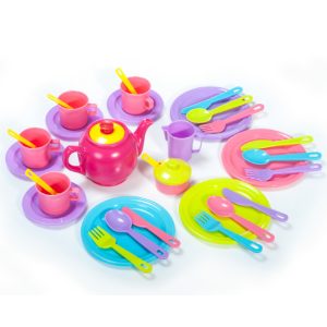 Tea and Dinner Set 34pc Pastel