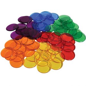 Counters Translucent 20mm 6 Colour 500pc