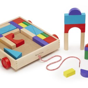 Wooden Unit Blocks on Wheels