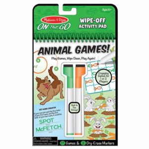 Wipe Off Activity Pad Animal Games