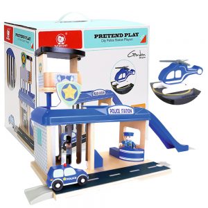 Wooden Police Station Set