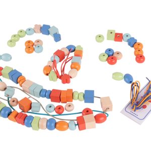 Wooden Lacing Beads with Activity Guide
