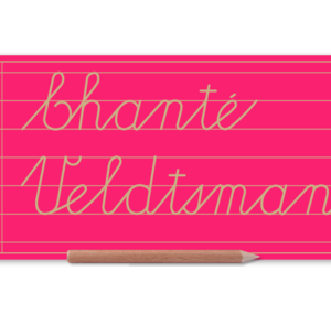 Pencil Tracing Cursive Name Board