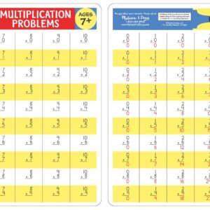 Learning Mats Multiplication Problems 6pc