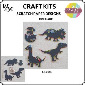 Craft Kit Dinosaur Scratch Paper