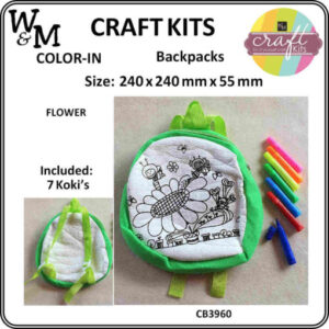 Craft Kit Colour-In Flower Backpack