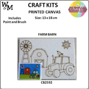 Craft Kit Printed Canvas Farm Barn