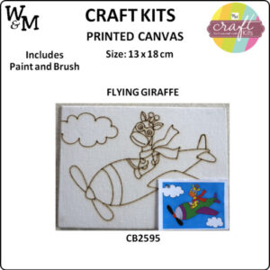 Craft Kit Printed Canvas Flying Giraffe