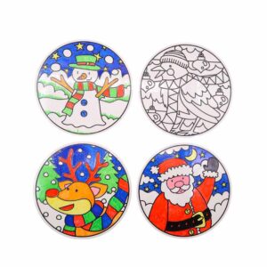 Stained Glass Christmas Clings