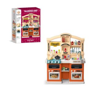 Orange Kitchen with Accessories