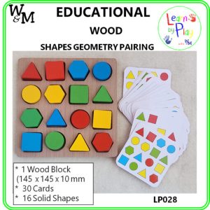 Wooden Shape Blocks & Activity Cards
