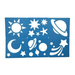 Stars & Planets Stencils 6pc
