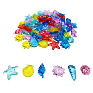 Translucent Sea Shell Counters 72pc