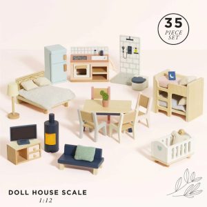 Wooden Doll Furniture Set