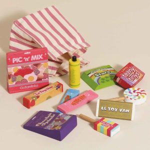 Wooden Retro Sweets & Candy Set