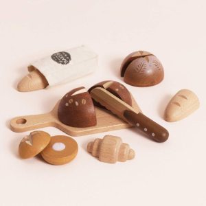 Wooden Bread & Knife Set