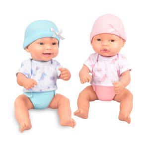 Twin Dolls with Milk Bottles